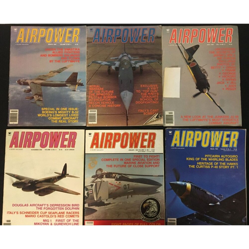 Airpower Magazine Lot of 6 Vintage 1982/1983